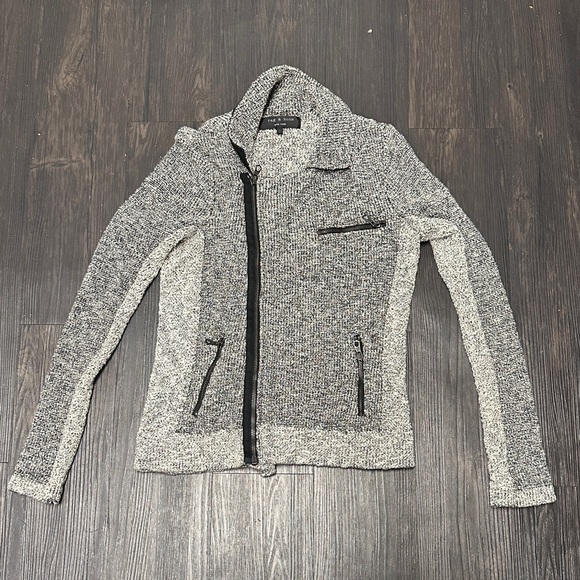 rag & bone Jackets & Blazers - Rag & Bone Gray and Black Knit Jacket size small